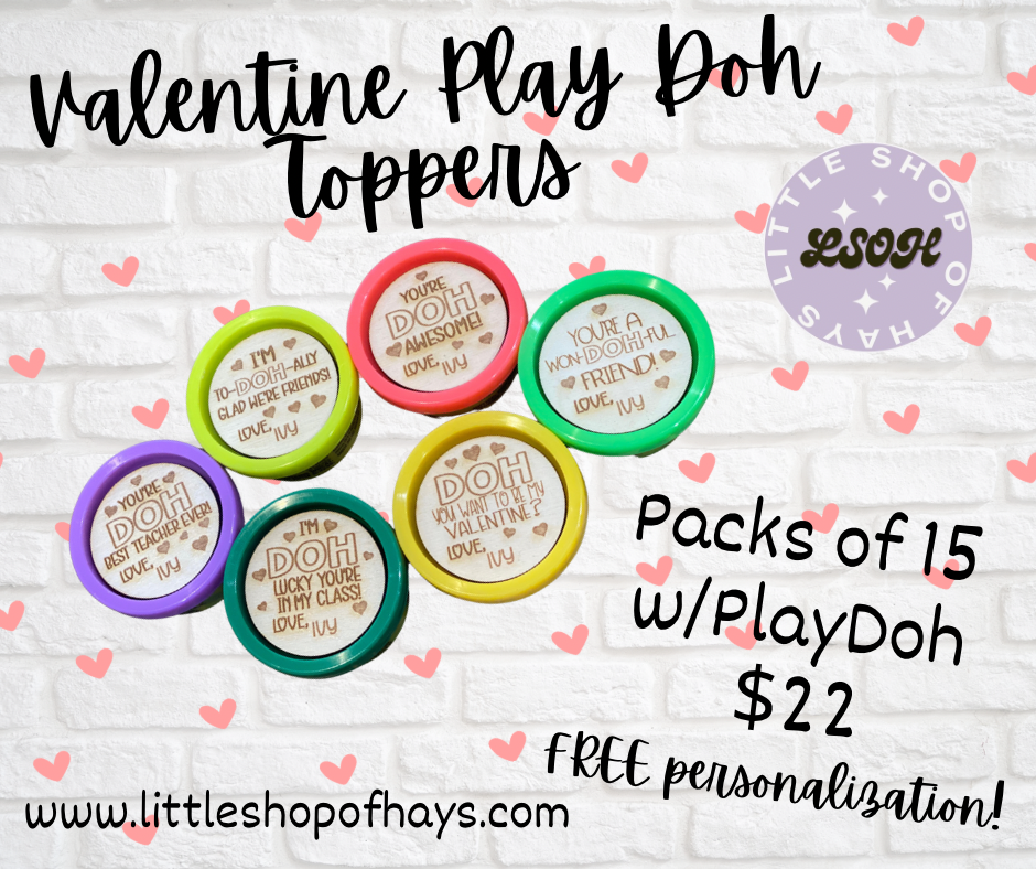 Valentine Play Doh Toppers