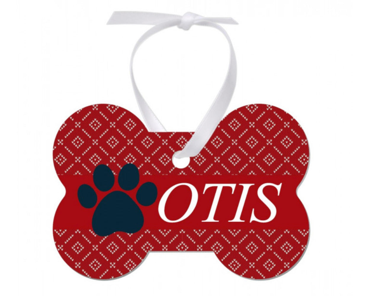 Customizable Dog Bone Shaped Ornament