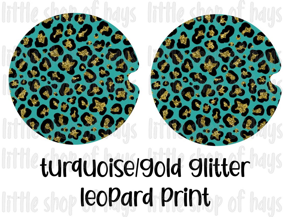 Leopard Print Car Coaster