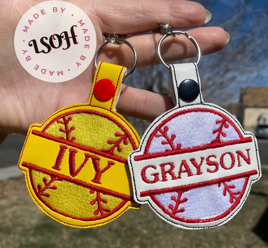 Embroidered Softball/Baseball Tags