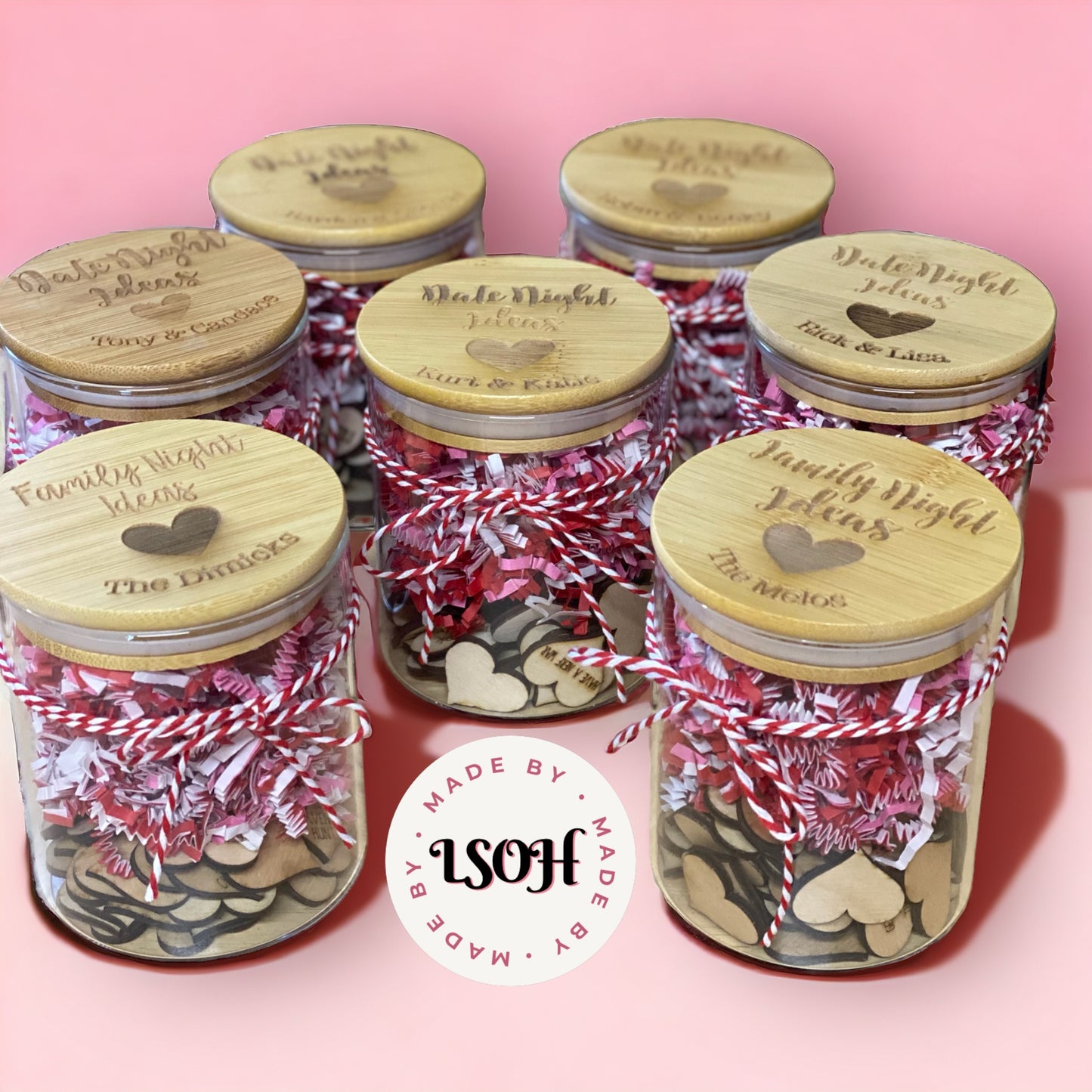 Personalized 52 Weeks of Date/Family Night Ideas Jar