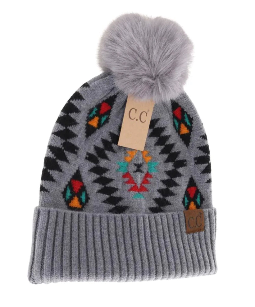 CC Aztec Faux Fur Pom [PRESALE]
