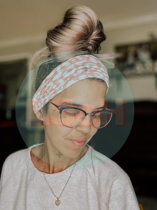 Pink Leopard Headband