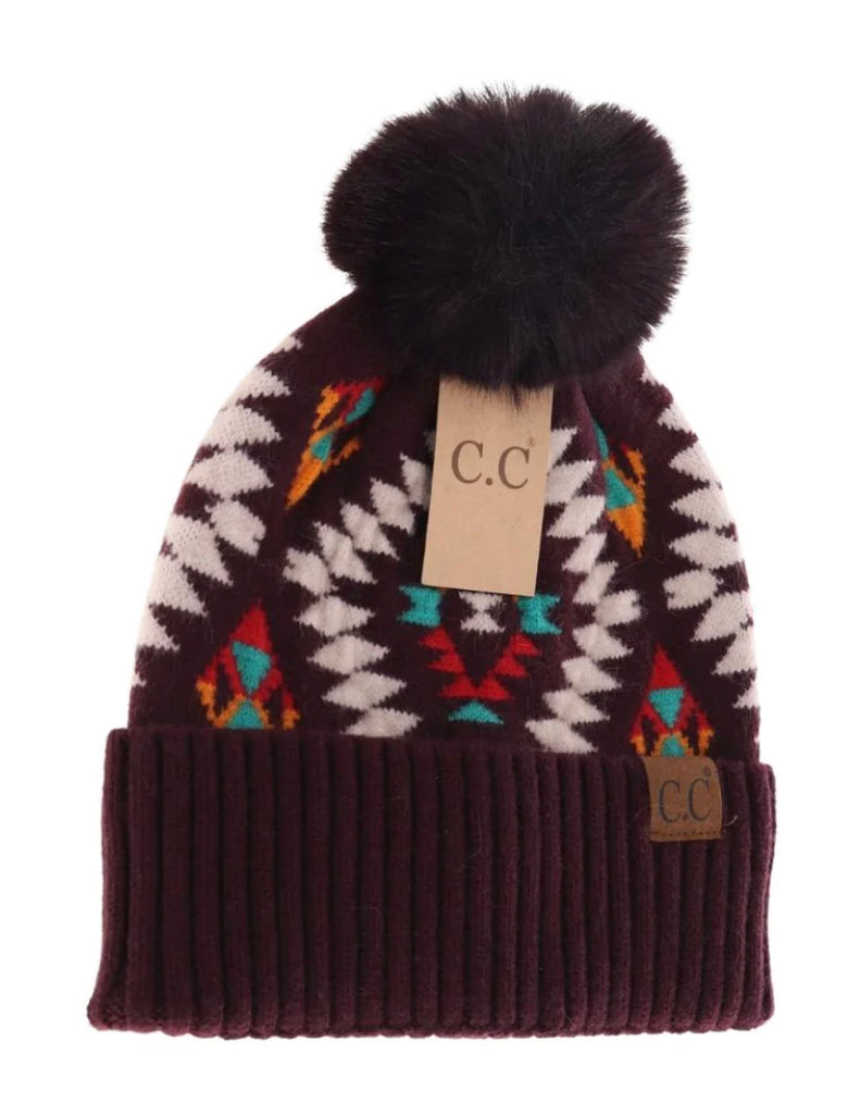 CC Aztec Faux Fur Pom [PRESALE]