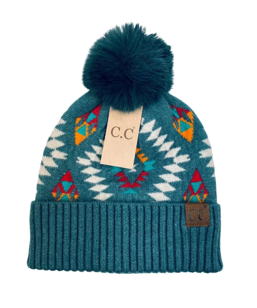 CC Aztec Faux Fur Pom [PRESALE]