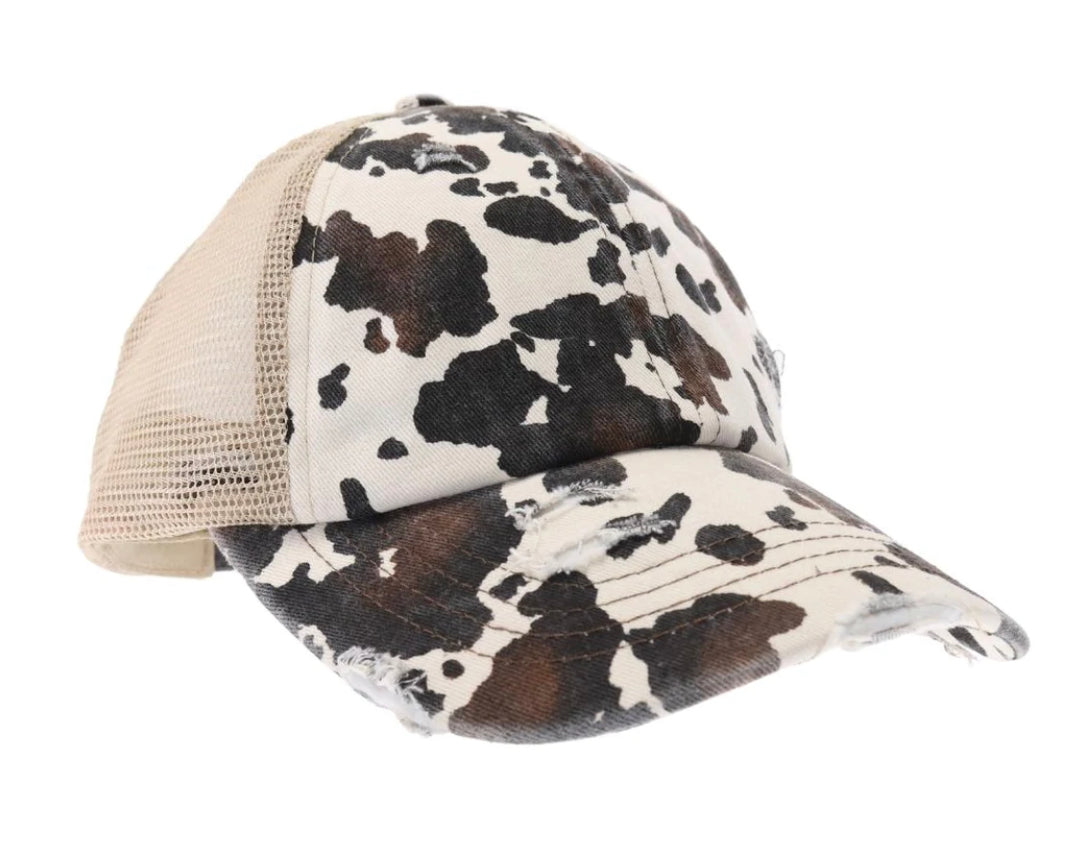 CC Cow Hyde Criss Cross Pony Cap