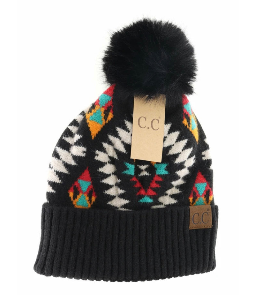CC Aztec Faux Fur Pom [PRESALE]