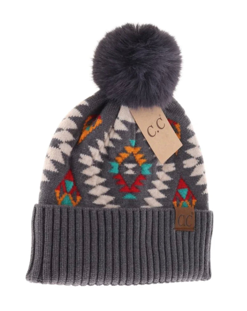 CC Aztec Faux Fur Pom [PRESALE]